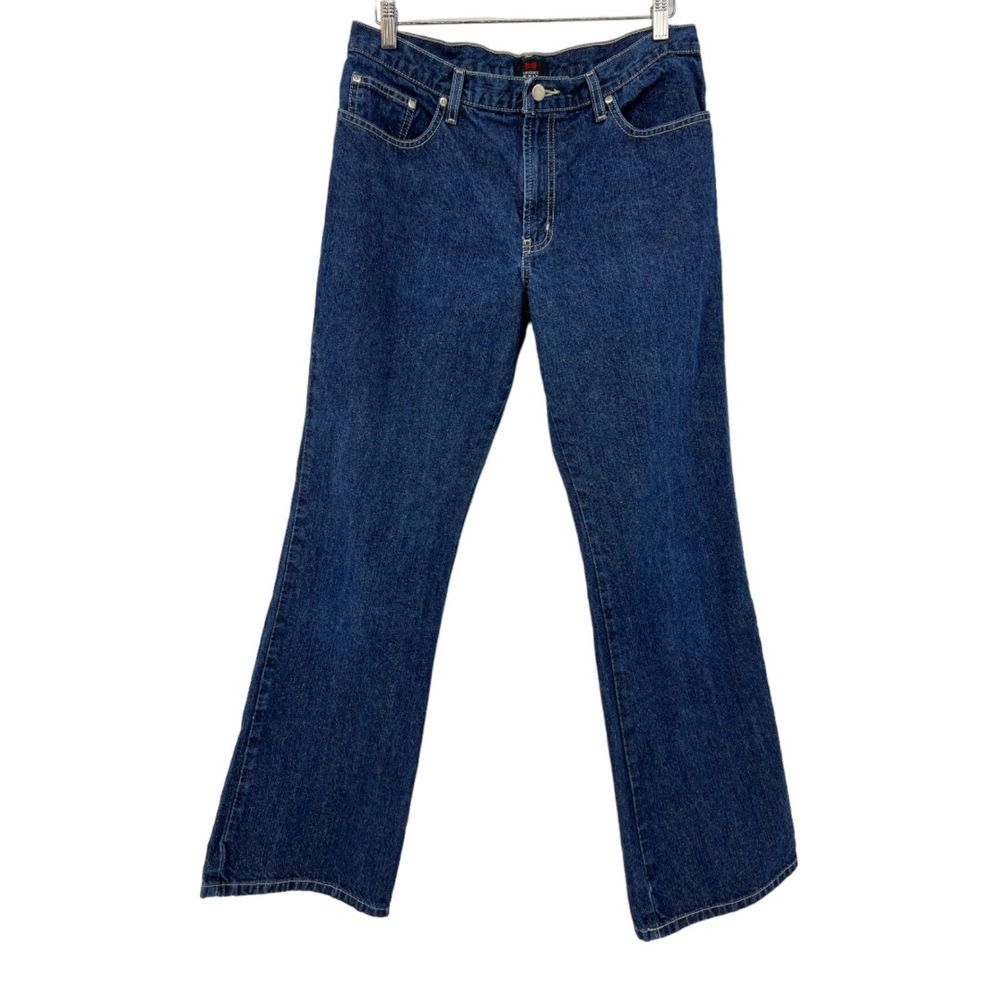 Low rise Flare jeans 13/14 womens Emergency Exit Vintage Y2K dark wash denim
